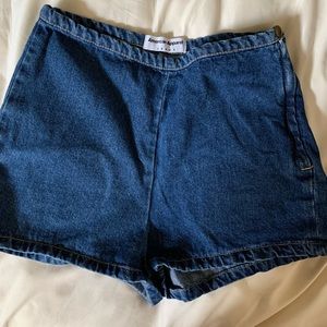 High waisted jean shorts
